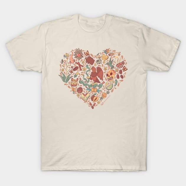 Hispanic Heritage Corazon de Mexico T-Shirt by La Monarca Bakery